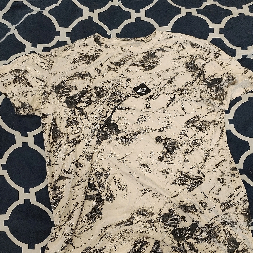 White and Black Tie Dye Shirt